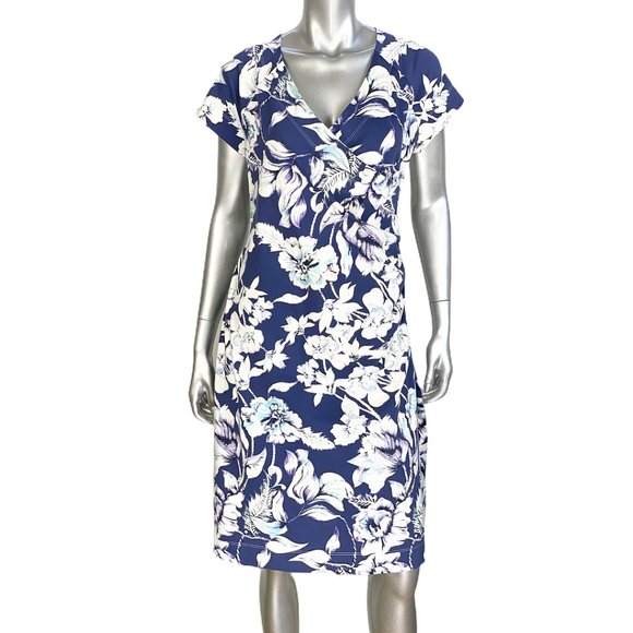 Soft Surroundings Shapely Anywhere Floral Dress L - Picture 1 of 4